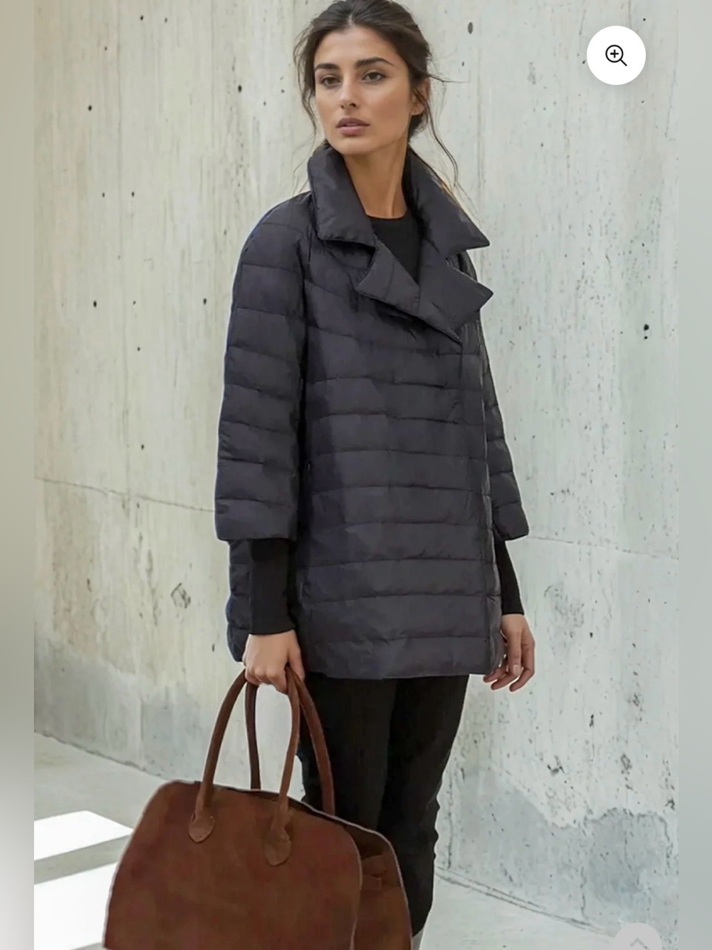 Jarbo Zentner City Jacket in Goose Down Charcoal Puffer Coat XL luxury outdoors